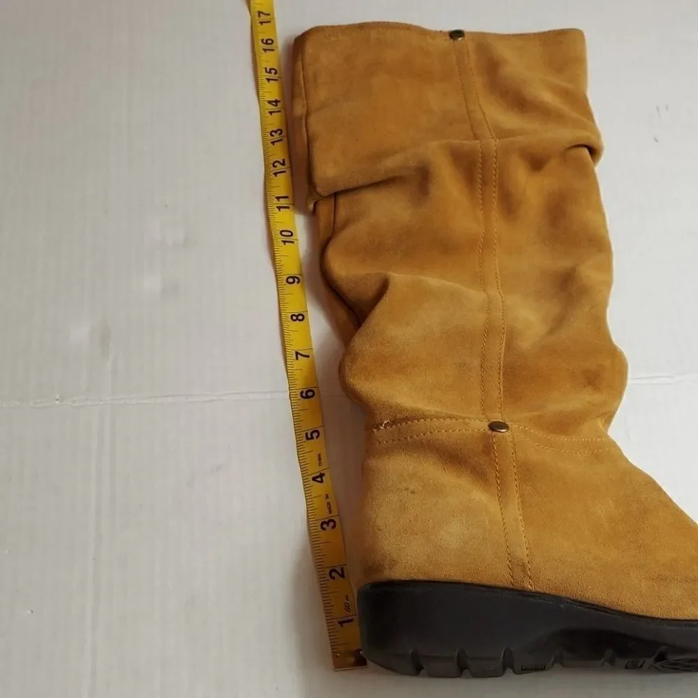 Aerosoles Supersonic Suede Slouch Boots Sz 7.5